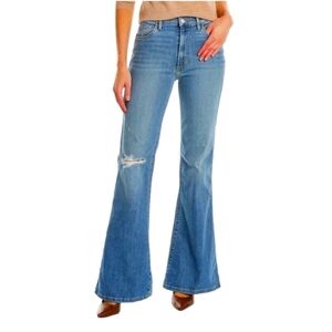 NWT Joe's High-Rise Neha Flare Leg Jeans Distressed Faded Wash Denim 25